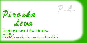 piroska leva business card